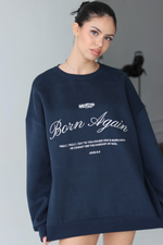 BORN AGAIN PULLOVER IN NAVY