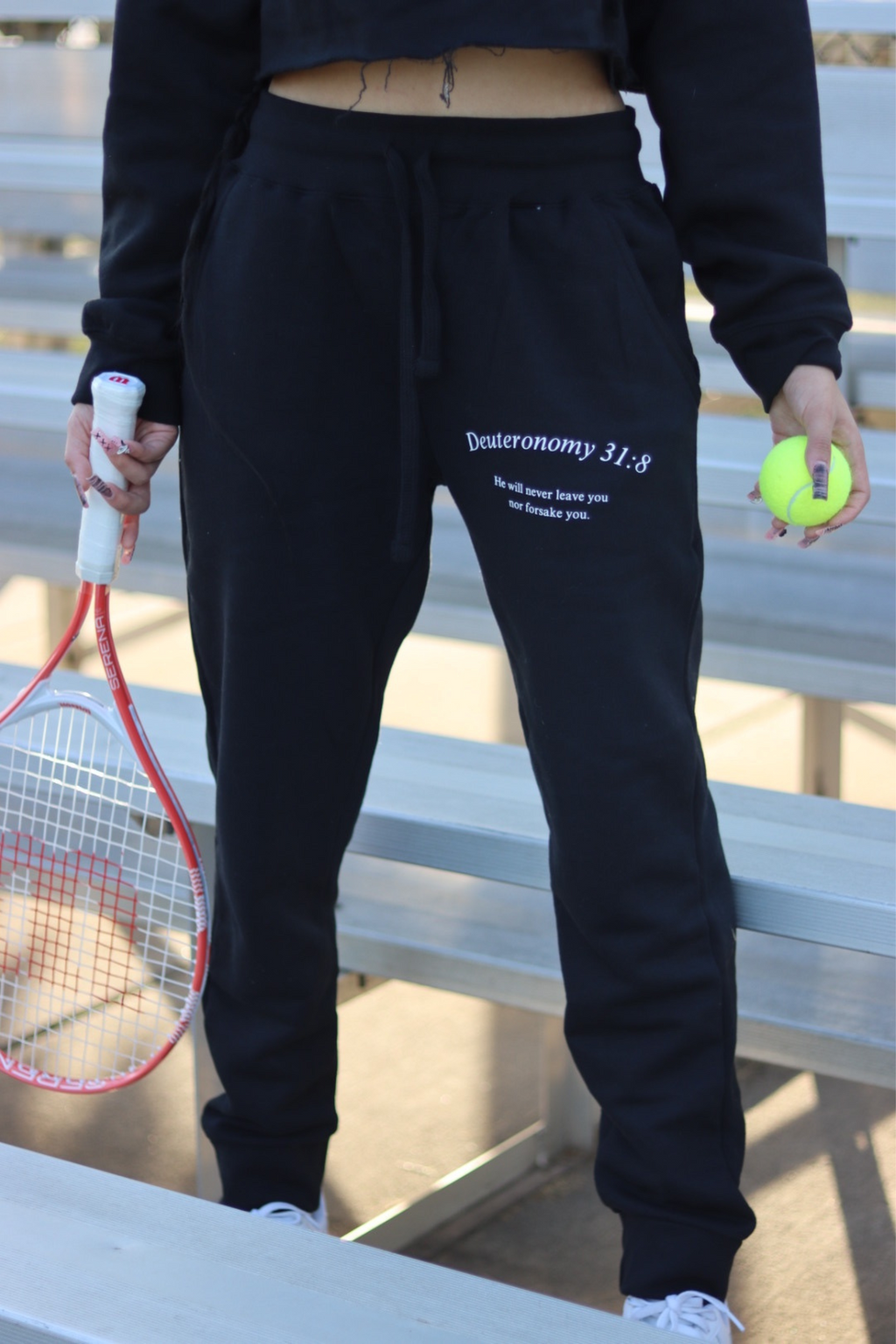 THE DEUTERONOMY JOGGER IN NOIR (SAMPLE SALE)
