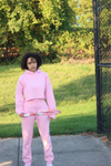 THE DEUTERONOMY CROPPED HOODIE IN SWEET PEA