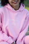 THE DEUTERONOMY CROPPED HOODIE IN SWEET PEA