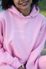 THE DEUTERONOMY CROPPED HOODIE IN SWEET PEA