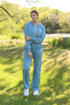 ILYJ Wide Legged Jogger Pants in Ocean - TALL (SAMPLE SALE)
